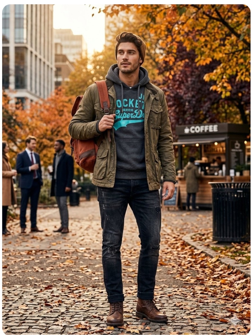 Superdry JPN Rockets Hoodie Graphic
Charcoal Grey-Navy- Teal Blue Sweatshirt M
